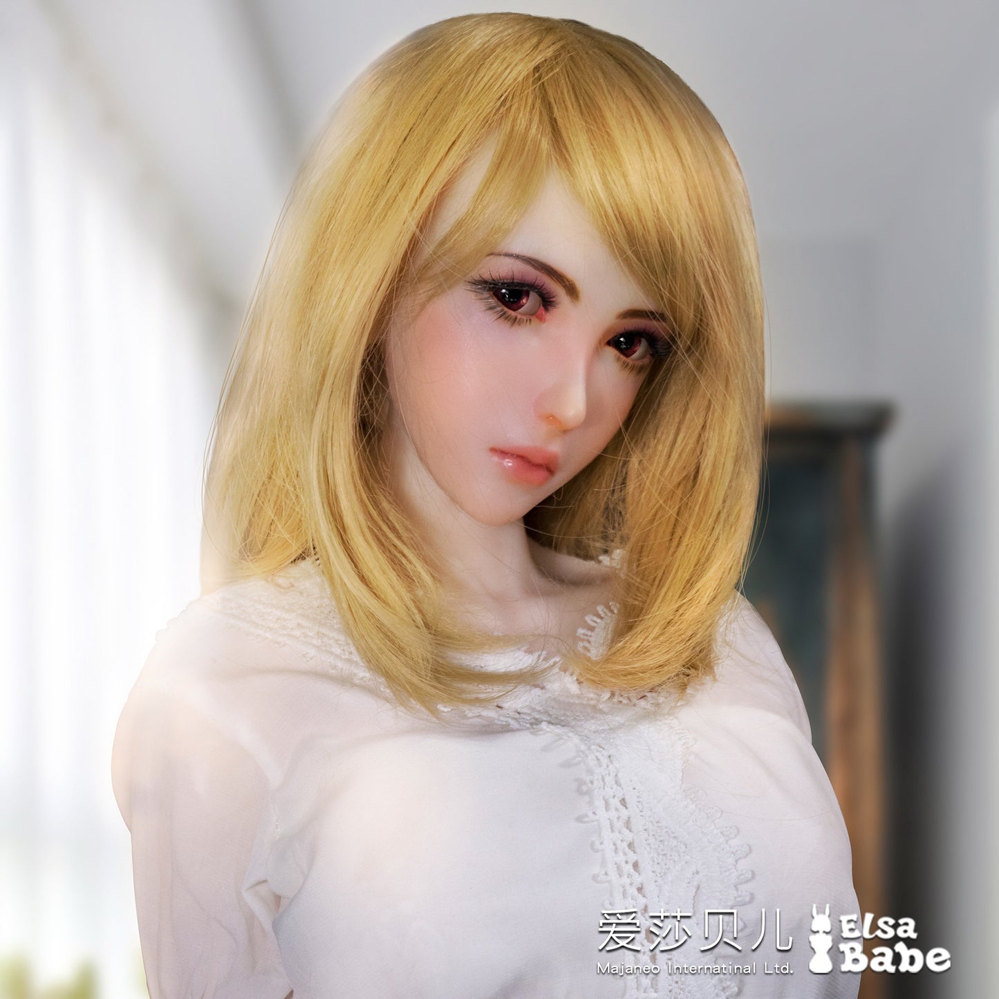 ElsaBabe Big Breasts Platinum Silicone Sex Doll Anime Figure Body Real Solid Erotic Toy With Metal Skeleton, Sea Miko