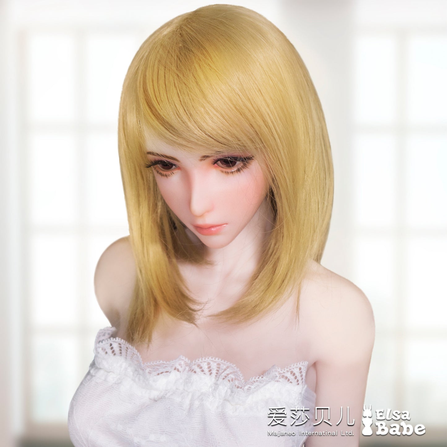 ElsaBabe Big Breasts Platinum Silicone Sex Doll Anime Figure Body Real Solid Erotic Toy With Metal Skeleton, Sea Miko