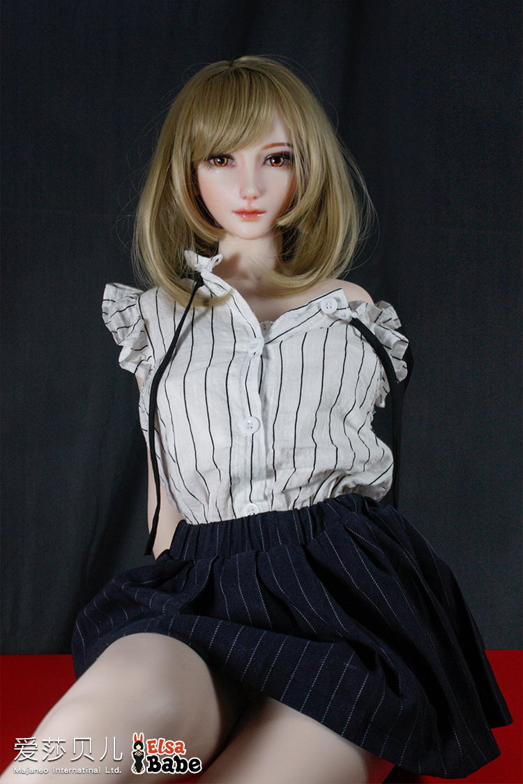 ElsaBabe Big Breast Platinum Silicone Sex Doll Anime Figure Body Real Solid Erotic Toy With Metal Skeleton, Amemiya Yuka