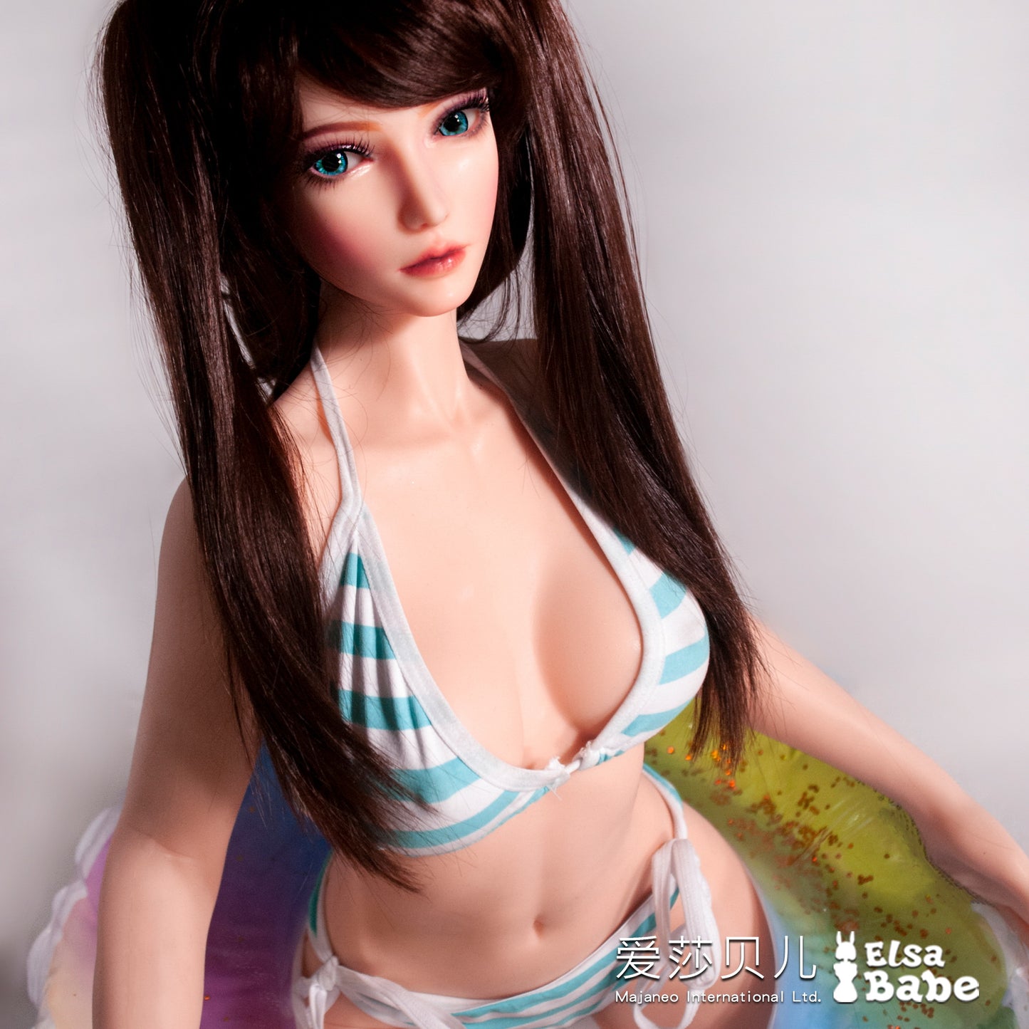ElsaBabe Big Breasts Platinum Silicone Sex Doll Anime Figure Body Real Solid Erotic Toy With Metal Skeleton, Ono Aiko