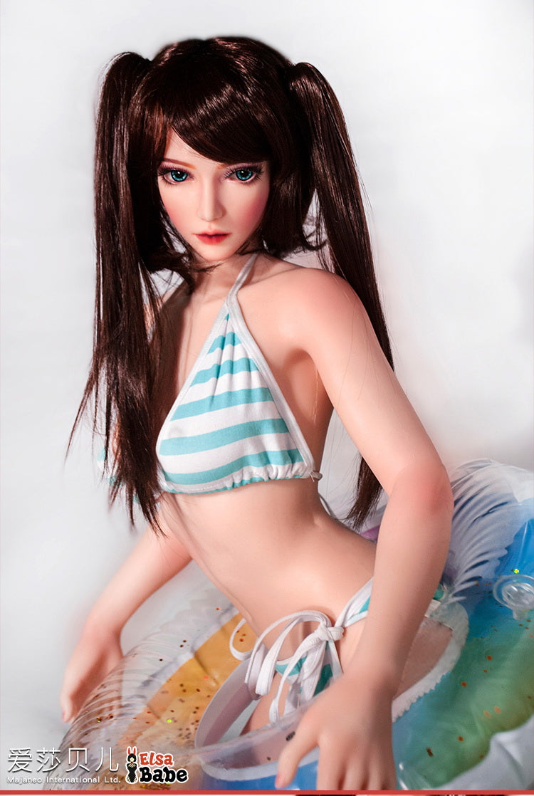 ElsaBabe Big Breasts Platinum Silicone Sex Doll Anime Figure Body Real Solid Erotic Toy With Metal Skeleton, Ono Aiko