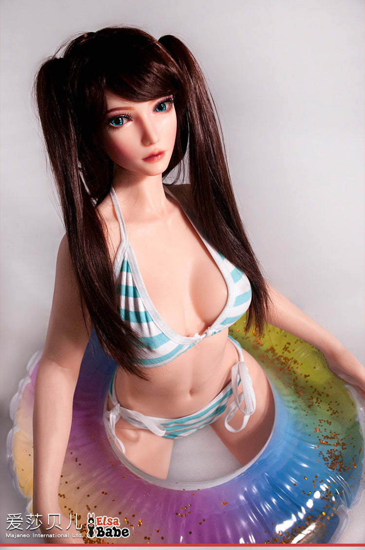 ElsaBabe Big Breasts Platinum Silicone Sex Doll Anime Figure Body Real Solid Erotic Toy With Metal Skeleton, Ono Aiko