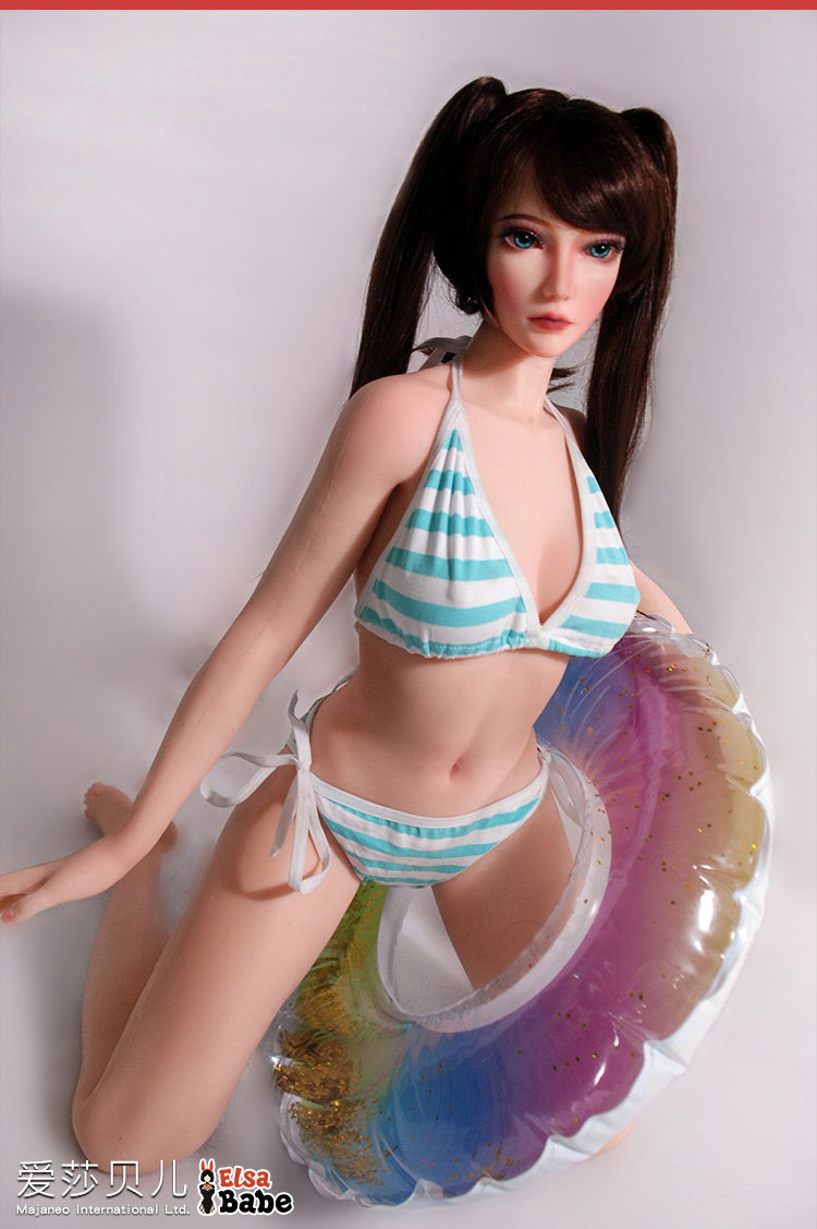 ElsaBabe Big Breasts Platinum Silicone Sex Doll Anime Figure Body Real Solid Erotic Toy With Metal Skeleton, Ono Aiko