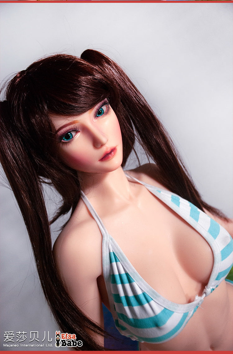 ElsaBabe Big Breasts Platinum Silicone Sex Doll Anime Figure Body Real Solid Erotic Toy With Metal Skeleton, Ono Aiko