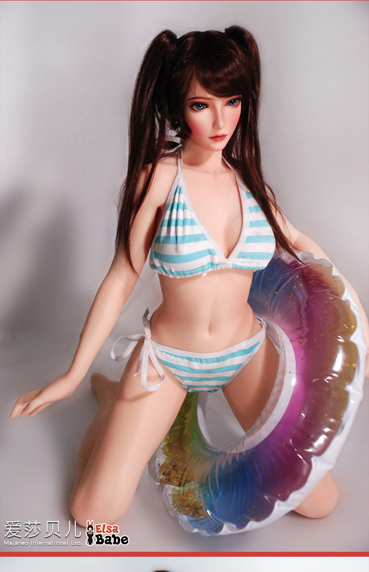 ElsaBabe Big Breasts Platinum Silicone Sex Doll Anime Figure Body Real Solid Erotic Toy With Metal Skeleton, Ono Aiko