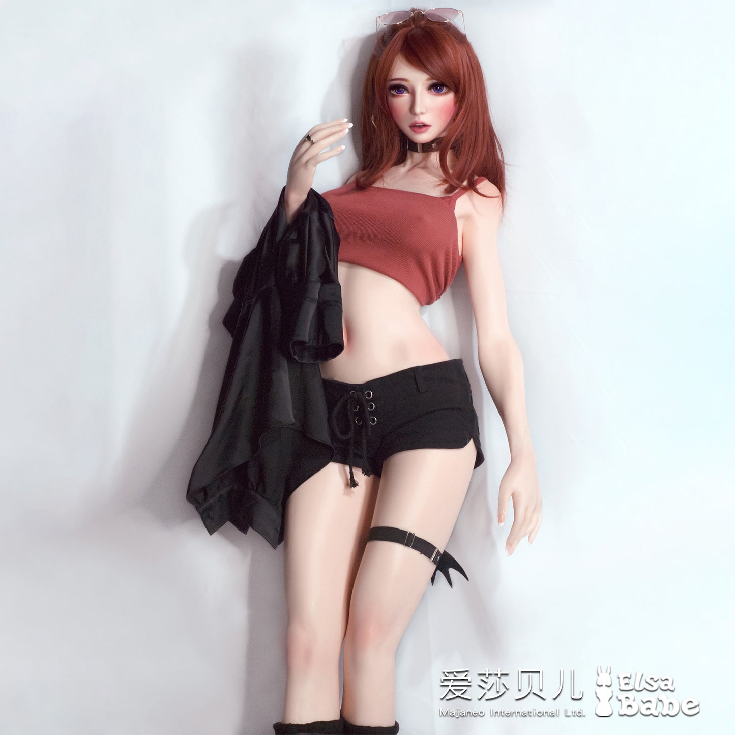 ElsaBabe 150cm Big Breasts Platinum Silicone Sex Doll Anime Figure Body Real Solid Erotic Toy With Metal Skeleton, Chiba Madoka