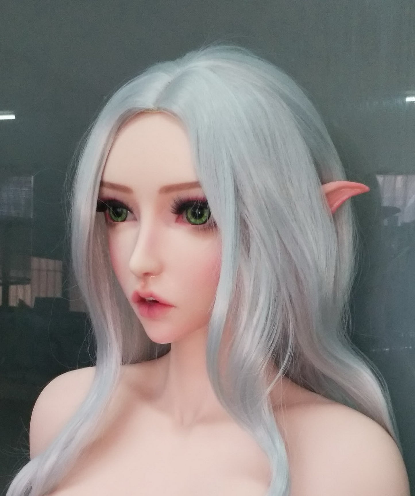 ElsaBabe 165cm Big Breasts Platinum Silicone Sex Doll Anime Figure Body Real Solid Erotic Toy With Metal Skeleton, Suzuki Chiyo