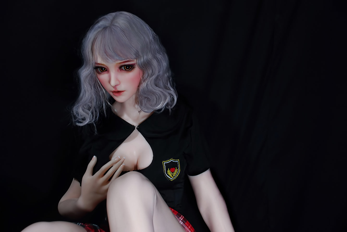 ElsaBabe 165cm Big Breasts Platinum Silicone Sex Doll Anime Figure Body Real Solid Erotic Toy With Metal Skeleton, Yoshida Nozomi